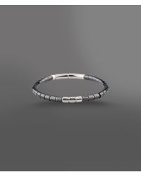 Emporio Armani | Metallic Bracelet in Steel and Ceramic for Men | Lyst