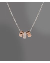 Emporio Armani | Metallic Necklace in Silver and Cz Stones | Lyst