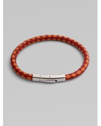 Saks Fifth Avenue | Brown Leather Bracelet for Men | Lyst