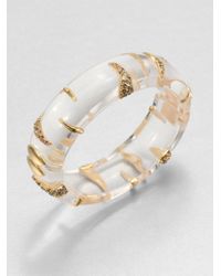 Alexis Bittar | Metallic Durban Stripe Lucite Bangle Bracelet | Lyst