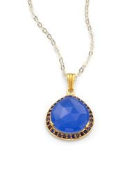Coralia Leets | Regina Pendant Necklaceblue Chalcedony | Lyst