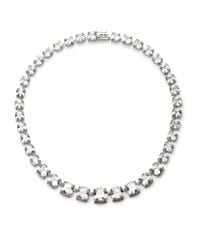 CZ by Kenneth Jay Lane | White Graduated Cushion Cut Link Necklace | Lyst