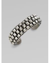 DANNIJO | Metallic Oxidized Silver Pyramid Bracelet | Lyst