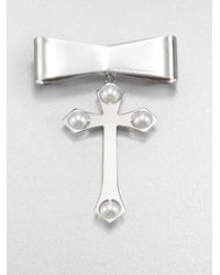 Delfina Delettrez | Metallic Freshwater Pearl and Sterling Silver Brooch | Lyst