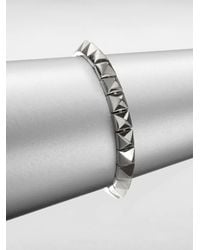 Eddie Borgo | Metallic Small Pyramid Bracelet/silvertone | Lyst