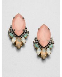 Erickson Beamon | Multicolor Swarovski Crystal Cluster Earrings | Lyst