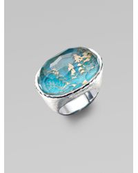 Ippolita | Blue Bronze Turquoise Clear Quartz and Sterling Silver Ring | Lyst