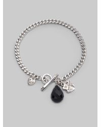 Juicy Couture | Black Onyx Chain Bracelet | Lyst
