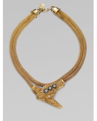 Kara Ross | Metallic 14k Goldplated Snake Necklace | Lyst