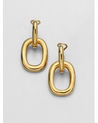 Kenneth Jay Lane | Metallic Polished Doorknocker Earrings | Lyst