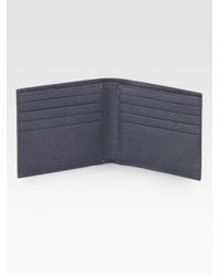 Prada Leather Card Case in Blue for Men (navy) | Lyst  