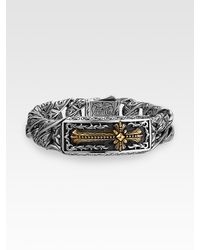 Scott Kay | Metallic Gothic Brasscross Bracelet for Men | Lyst