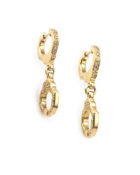 Sydney Evan | Metallic Diamond 14k Yellow Gold Handcuff Earrings | Lyst