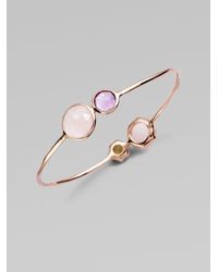 Ippolita | Metallic 18k Gold Sterling Silver Station Bangle Bracelet | Lyst