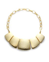 Kenneth Jay Lane | Metallic Geometric Bib Necklace | Lyst