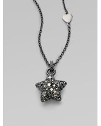 Marc By Marc Jacobs | Black Pavé Star Pendant Necklace | Lyst