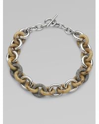 Michael Kors | Brown Chunky Link Necklace | Lyst