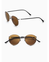 Polo Ralph Lauren | Brown Small Round Sunglasses/Silver Frames for Men | Lyst