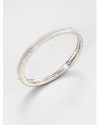 Adriana Orsini | Metallic Mod Pavé Crystal Two-row Bangle Bracelet | Lyst
