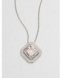 Adriana Orsini | Metallic Pavé-framed Necklace | Lyst