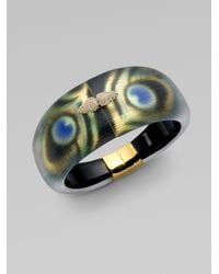 Alexis Bittar | Blue Peacock Feather Bracelet | Lyst