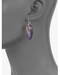 Alexis Bittar | Purple Vinemotif Lucite and Crystal Earrings | Lyst