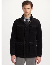 Armani | Black Pinwale Corduroy Jacket for Men | Lyst