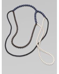 FLorian | Black Multicolor Pearlized Bead Necklace | Lyst