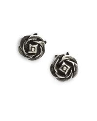Giles & Brother | Metallic Tiny Rose Earrings | Lyst