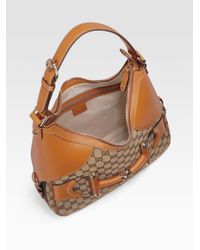 Gucci | Brown Heritage Small Hobo | Lyst