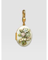 Jay Strongwater | White October Locket Charm | Lyst