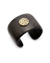 Kevia | Black Horn Woven Medallion Bracelet | Lyst