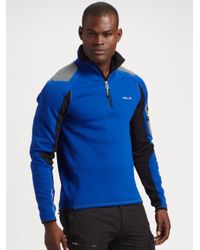 RLX Ralph Lauren | Blue Stretch Fleece Half-zip Pullover for Men | Lyst