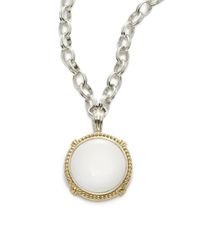 Slane | White Onyx Pendant | Lyst