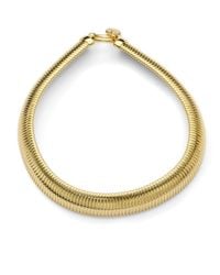 1AR By Unoaerre | Metallic Ribbed Snake Necklace | Lyst