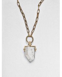 A.L.C. | Metallic Howlite Pendant Necklace | Lyst