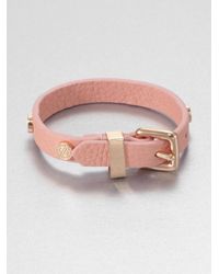 Marc By Marc Jacobs | Pink Studded Leather Bracelet | Lyst