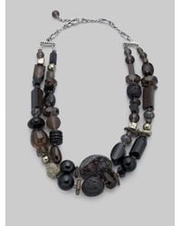Stephen Dweck | Black Lava Agate Double Strand Necklace | Lyst