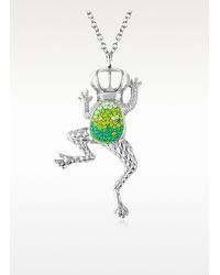 Just Cavalli | Green Frog Pendant Necklace | Lyst