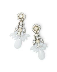 Club Monaco | White Rada Statement Earring | Lyst