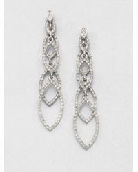 ABS By Allen Schwartz | Metallic Navette Linear Drop Earrings | Lyst