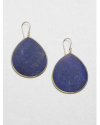 Ippolita | Blue Lapis & 18K Yellow Gold Teardrop Earrings | Lyst