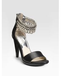 MICHAEL Michael Kors | Black Winsor Chain-strap Sandals | Lyst