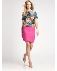 Peter Som | Pink Pencil Skirt | Lyst