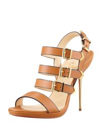 louboutin brown sandals