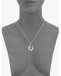 Ippolita | Metallic Clear Quartz Sterling Silver Large Teardrop Pendant Necklace | Lyst