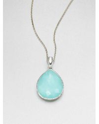 Ippolita | Metallic Wonderland Aqua Mother-of-pearl, Clear Quartz & Sterling Silver Extra-large Teardrop Doublet Enh | Lyst