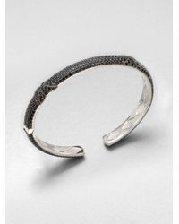 Jude Frances | Black Spinel Sterling Silver Bangle Bracelet | Lyst