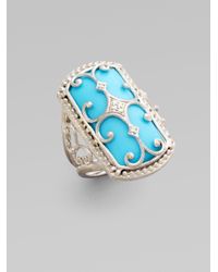 Jude Frances | Blue Turquoise Diamond and Sterling Silver Ring | Lyst