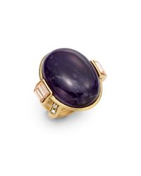 Judith Leiber | Purple Sheba Crystal Cabochon Ringamethyst | Lyst